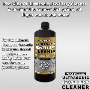 Pro-Kleen Ultrasonic Jewellery Cleaner Solution 3 Litre Concentrated Fluid For Ultrasonic Machines - Removes Oils, Scale, Dirt