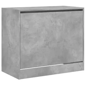 Berkfield Shoe Cabinet Concrete Grey 80x42x69 cm Engineered Wood