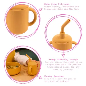 Tiny Dining - Baby Silicone Sippy Cup - 120ml  - Ochre