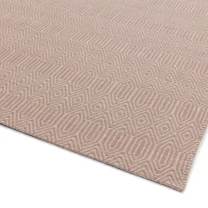 Pink Wool Luxurious Wool Modern Geometric Handmade Rug for Living Room and Bedroom-160cm X 230cm