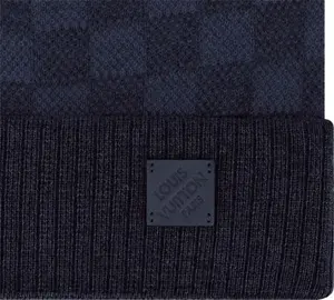 Louis Vuitton® - Néo Petit Damier Beanie - Wool - Navy - Men - Luxury