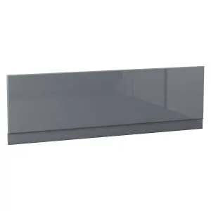 Rinse Bathrooms Front Bath Panel Gloss Grey 1700mm