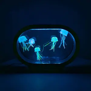 ValueLights Jellyfish Colour Changing Table Lamp LED Mood Night Light Aquarium Sensory