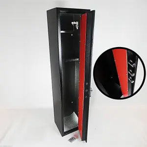 Dirty Pro Tools 6 Gun Cabinet Deluxe Model 1500mm High With Vault Locking Door And Built In Ammo Safe Box