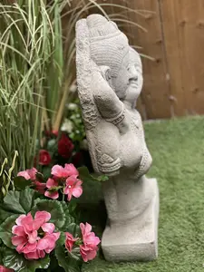 Stone Cast Thai Oriental Lovers Bust Garden Statue