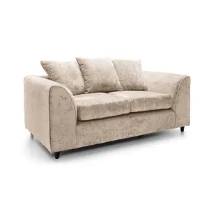 Harriet Crushed Chenille 2 Seater Sofa in Cream