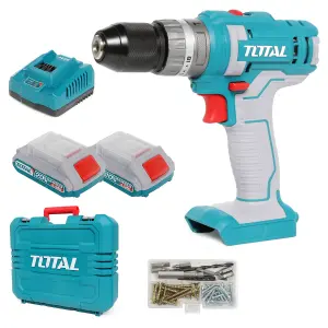 Total Li-Ion 20V Impact Drill (with 2 x Batteries & Charger) - TIDLI201452E