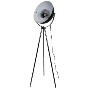 GoodHome Selinda Black Chrome effect Floor light