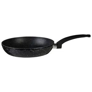 Interiors By Premier Organic 26cm Frypan, Non Stick Stainless Steel Frying Pan, Marble Coated Frying Pan For Efficient Cooking