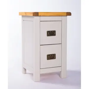 Aurelie 2 Drawer Bedside Table Light Grey