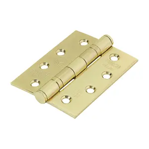 Timco - Grade 13 Fire Door Hinges - Electro Brass Stainless Steel (Size 101 x 76 x 3 - 3 Pieces)