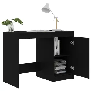 Berkfield Desk Black 100x50x76 cm Engineered Wood