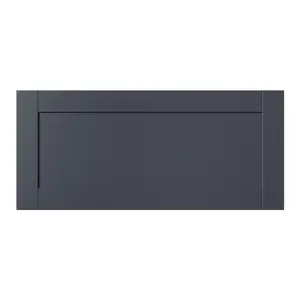 GoodHome Ashmead Matt midnight blue Drawer front, bridging door & bi fold door, 356mm x 16mm x 797mm