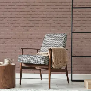 Fine Decor FD43601 Painted Brick Wallpaper, Pink