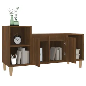 Berkfield TV Cabinet Brown Oak 100x35x55 cm Engineered Wood