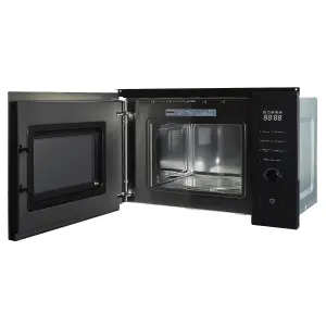 Cookology 800W Built-in Microwave with Grill 20L Integrated Design - TCM20BGL Black