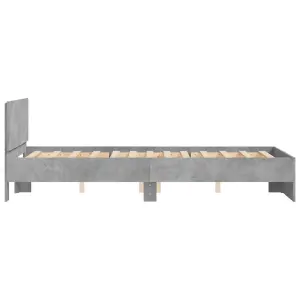 Berkfield Bed Frame without Mattress Concrete Grey 120x200 cm