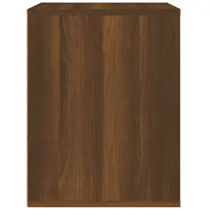 Berkfield Wall-mounted Bedside Cabinet Brown Oak 50x36x47 cm