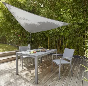 GoodHome Grey 3m Shade sail