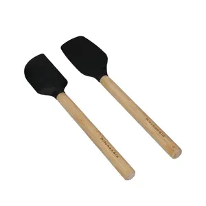 2 Piece Bamboo Spatula Set