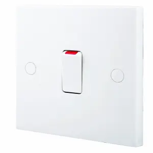 BG 20A Rocker Raised square Control switch Gloss White