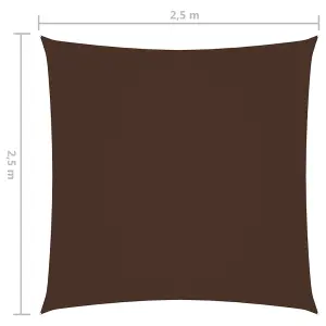 Berkfield Sunshade Sail Oxford Fabric Square 2.5x2.5 m Brown