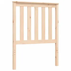 Berkfield Bed Frame with Headboard Small Single Solid Wood