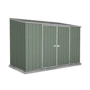 Absco Space Saver Pent Eucalyptus Metal Garden Storage Shed 3m x 1.52m (10ft x 5ft)