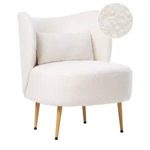 Armchair OTSBY II with Cushion Boucle Cream