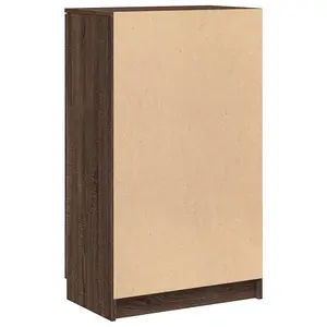 Shoe Cabinet Brown Oak 59x35x100 cm Engineered Wood