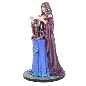 Anne Stokes Crystal Ball Figurine Purple/Blue (One Size)