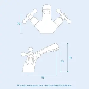 Sterling Traditional Bath Filler Mixer & Basin Tap Pack Inc. Retainer Bath Waste - Chrome