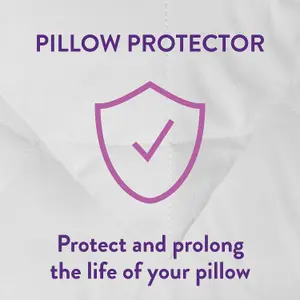 Slumberdown Cosy Nights Pillow Protector Soft Touch Cover Envelope Closure Machine Washable, 2 Pack