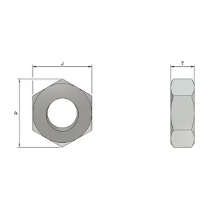 M12 Thin Hex Lock Nut Stainless Steel A2 304 DIN 439 Pack of 10