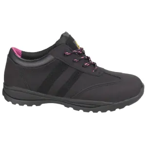 Amblers Ladies Black Safety trainers, Size 3