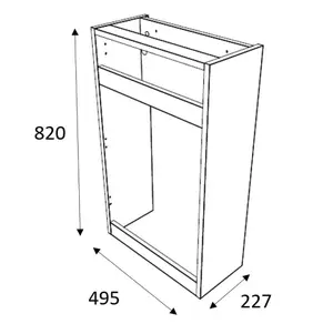 Ashford Matt Pink Toilet cabinet (H)820mm (W)500mm