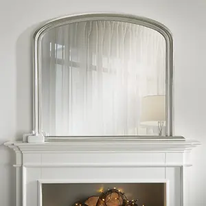 Overmantle Mirror Osborne Arched Shape with Champagne Frame H 94cm x W 119cm x D 4cm for Hanging Above the Fireplace