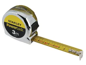 Stanley STA033522 3m Powerlock Tape Measure Metric Only Power Lock Tape 0-33-522