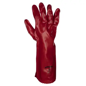 Sealey Red PVC Gauntlets 450mm - Pair