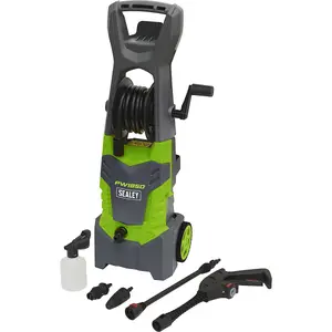 Pressure Washer with Total Stop System & Accessory Kit - 130bar - 1900W Motor