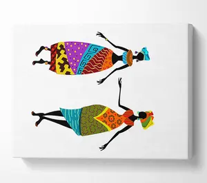 African Women 2 Canvas Print Wall Art - Medium 20 x 32 Inches