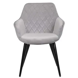 Alinblot Upholstered Armchair (Set of 2) Grey Velvet