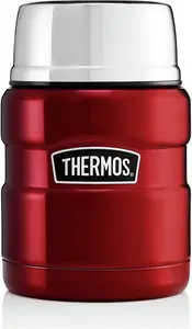 Thermos Stainless King Red Food Flask - 470Ml