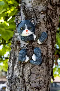 Cat Tree Peeker Garden Ornament