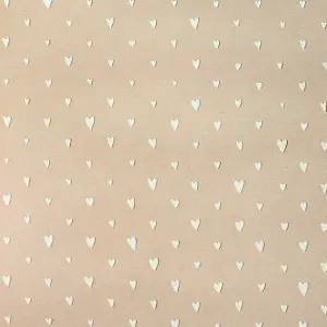 Galerie Great Kids Beige Smooth Glitter Hearts Wallpaper Roll