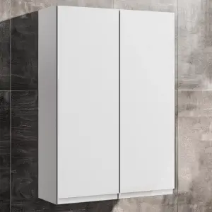 Westport Gloss White Modern Double Wall cabinet (W)495mm (H)720mm