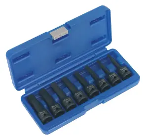 Sealey Impact Spline Socket Bit Set 8pc 1/2"Sq Drive AK5604