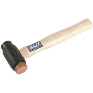 High-Quality 2.25lb Copper and Rawhide Hammer with Hickory Shaft