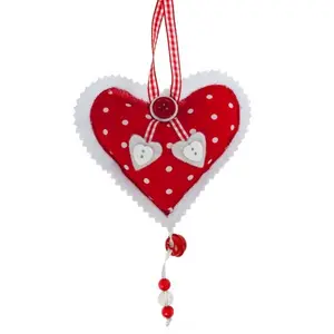 Spotted Hanging Heart Decoration Shaped Ornament