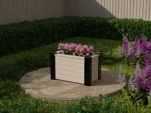 RusticRidge wooden planter, 800x500x500